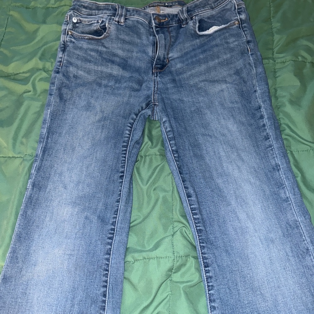 Casual Light Blue Flair Jeans